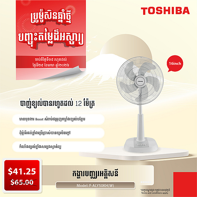 Toshiba Electric Fan 16 inch
